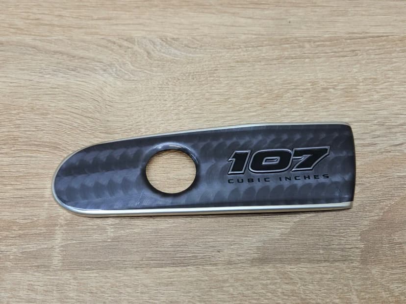 Harley Davidson 107 CUBIC INCHES Air Filter Box Badge