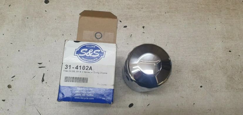 Harley Davidson 84-99 BT / 86-17 XL S&S Chrome Oil Filter 31-4102