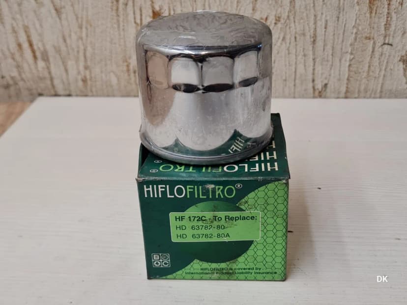 Harley Davidson Chrome Oil Filter HF172C 63782-80 HIFLOFILTRO